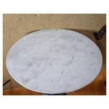 Antique Marble Top Oval Parlor Table