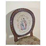 Vintage Needlepoint Louis XV Parlor Chair