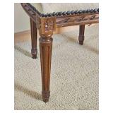 Vintage Needlepoint Louis XV Parlor Chair