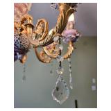 French Rococo Porcelain Cherub Chandelier