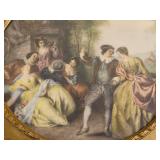 Pair of Rococo French Prints in Extravagant Gilt Frames