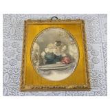 Elegant Victorian Prints in Gilt Bubble Frames