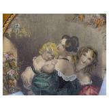 Elegant Victorian Prints in Gilt Bubble Frames