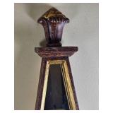 Scrolled Provincial Mirrored Wall Pedestal