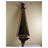 Scrolled Provincial Mirrored Wall Pedestal