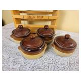 Stoneware French Onion Soup Crocks