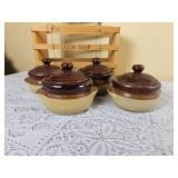 Stoneware French Onion Soup Crocks