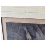 Vintage Pencil Signed Print from Frentz Charlet  Mother & Child