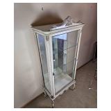 Elegant French Provincial Glass Pane Curio Cabinet