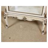 Elegant French Provincial Glass Pane Curio Cabinet