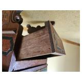 Antique East lake Bural Wood Footstool with Needlepoint Cushion