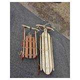 Antique Steel Runner Sleds