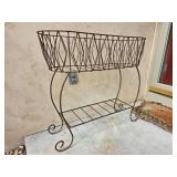Scrolled Wrought Iron Standing Planter