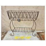Scrolled Wrought Iron Standing Planter