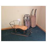 Antique Childrens Steel Runner Sleds