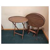 Oval Folding TV Tables