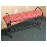 Beautiful Art Nouveau Wrought Iron Bench