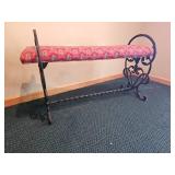 Beautiful Art Nouveau Wrought Iron Bench