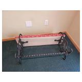 Beautiful Art Nouveau Wrought Iron Bench