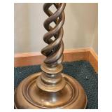 Beautiful Vintage Patina Barley Twist Brass Floor Lamp