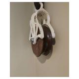 Group of Three Antique Wooden Pullies