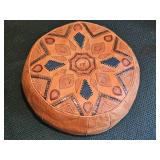 Vintage Moroccan Leather Foot Puff
