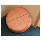 Vintage Moroccan Leather Foot Puff