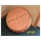 Vintage Moroccan Leather Foot Puff