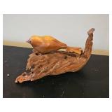 MCM Minimalist Bird & Driftwood Sculpture