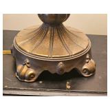 Patinated Brass Victorian Table Lamp