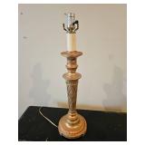 Gilt Twisted Candlestick Lamp