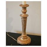 Gilt Twisted Candlestick Lamp