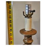 Gilt Twisted Candlestick Lamp