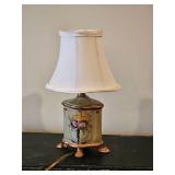 Petite Painted Louis XV Floral lamp