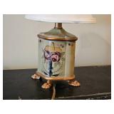 Petite Painted Louis XV Floral lamp