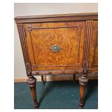 Stunning Jacobean Burl Wood Veneer Dining Credenza