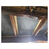 Brunswick Orleans 9-Foot Pool Table: Dark Oak Finish, Rams Head Legs, Gold Fringe Pockets