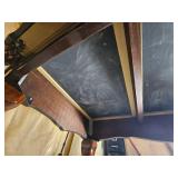 Brunswick Orleans 9-Foot Pool Table: Dark Oak Finish, Rams Head Legs, Gold Fringe Pockets