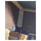 Brunswick Orleans 9-Foot Pool Table: Dark Oak Finish, Rams Head Legs, Gold Fringe Pockets