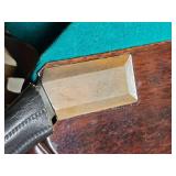 Brunswick Orleans 9-Foot Pool Table: Dark Oak Finish, Rams Head Legs, Gold Fringe Pockets