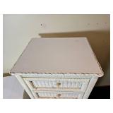 White Wicker Dresser Set from Henry Link