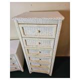White Wicker Dresser Set from Henry Link
