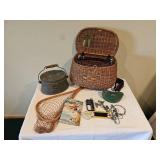 Vintage Fish Basket & Accessories