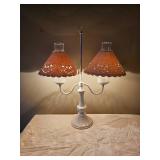 Vintage Iron Candelabra Table Lamp