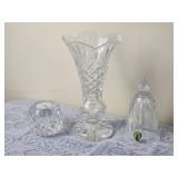 Waterford Crystal  Flute Vase, Candleholder, Bell