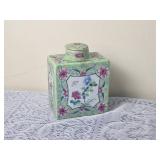 Antique Oriental Famille Verte Tea Caddy