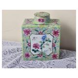 Antique Oriental Famille Verte Tea Caddy