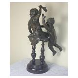 Maitland Smith Bronze Statue - Grouping of Two Children