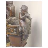 19th Century French Bronze Cherub Urns