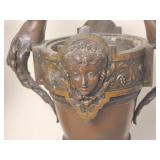 19th Century French Bronze Cherub Urns